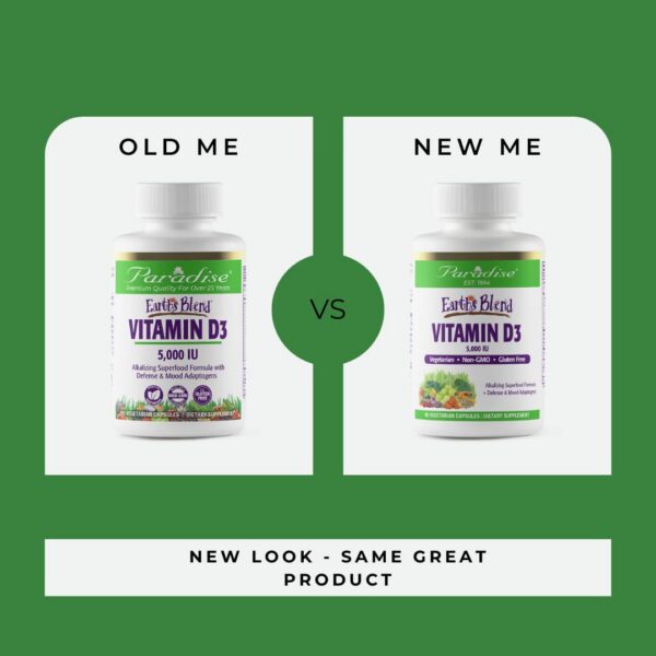 Paradise Herbs Earth's Blend Vitamina D3 90 cápsulas