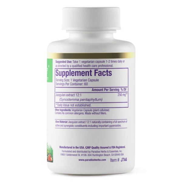 Version 1.0.0 Botella de Paradise Herbs con suplemento de jiaogulan ultra puro