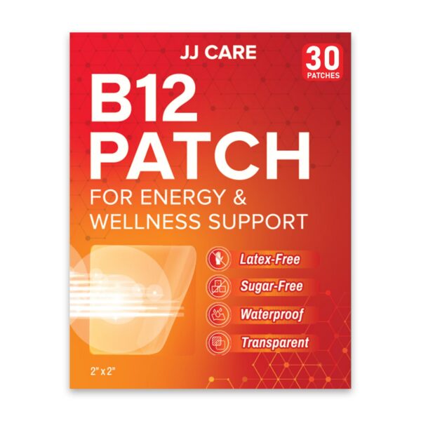 Parche b12 jj care transparente para energía diaria