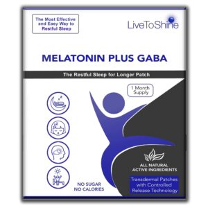 Parche para dormir melatonina y GABA Live To Shine 30 unidades