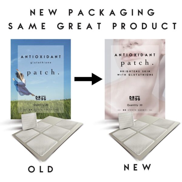 Version 1.0.0 Parche antioxidante de glutatión - etiqueta lateral