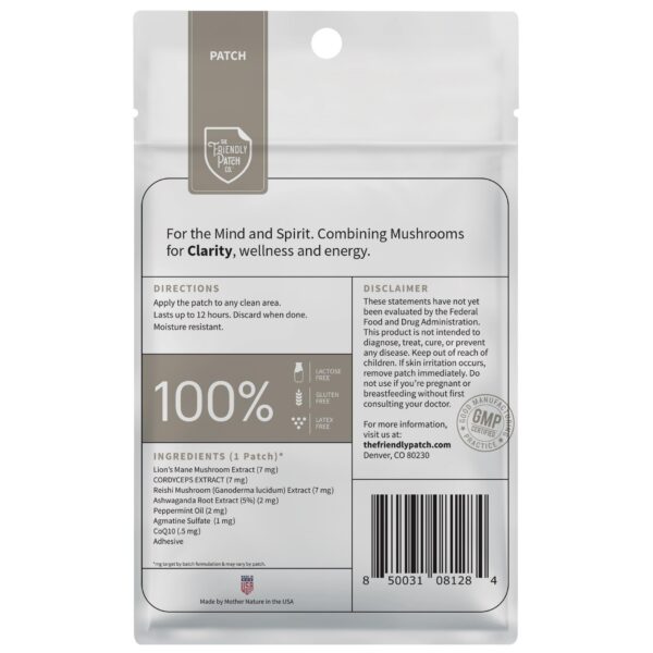 Parche herbal Reishi y Melena de León uso prolongado