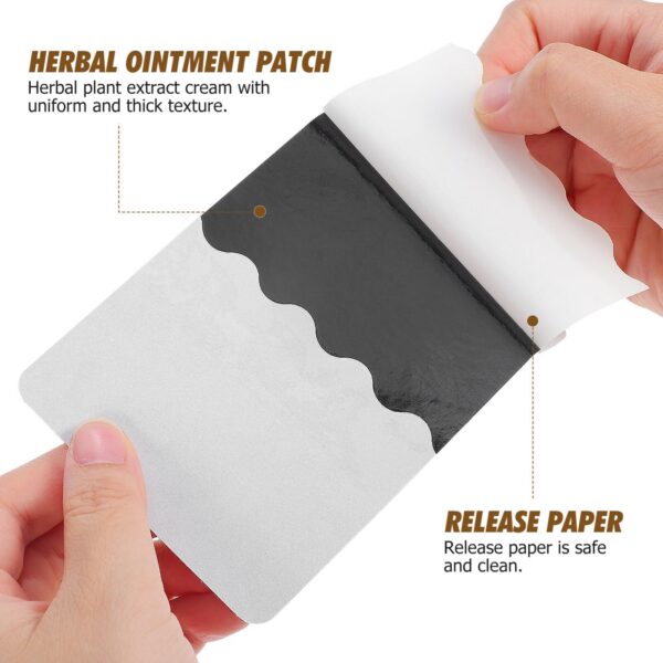 Parche de jengibre aplicado en la rodilla para alivio