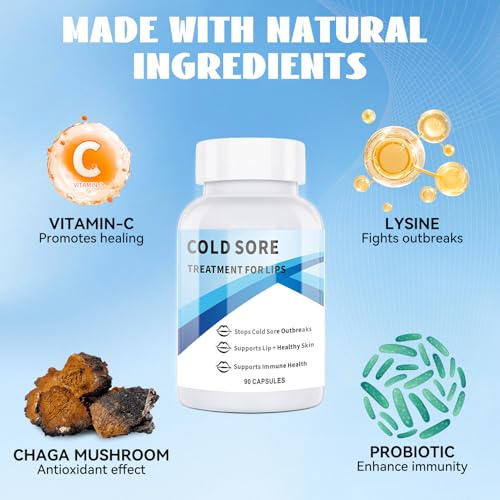 Version 1.0.0 Etiqueta del parche labial lisina y probiótico