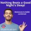 Parche mejora sueño calidad con melatonina y GABA sin azúcar