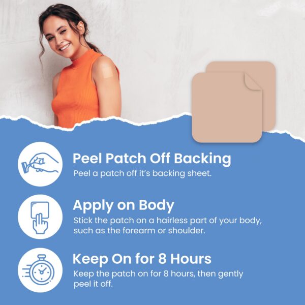 Parche melatonina MONIER fácil de aplicar y seguro para piel