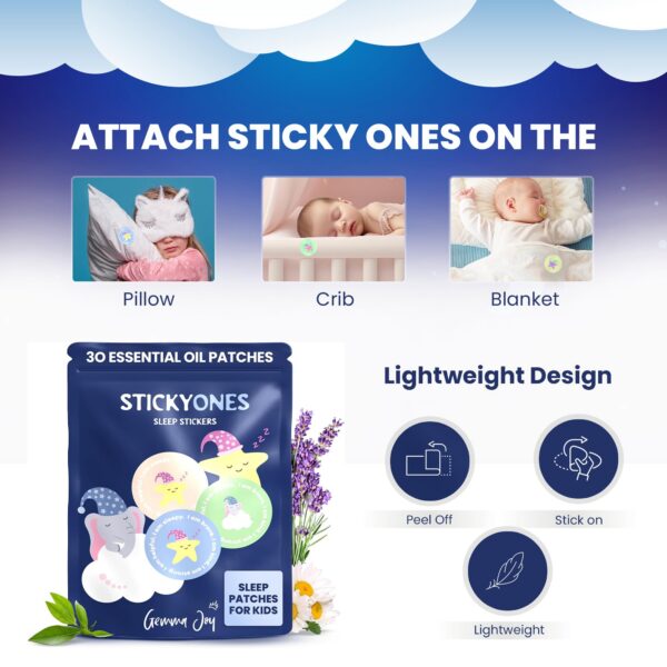 Parche noche tranquila niños con manzanilla lavanda sándalo