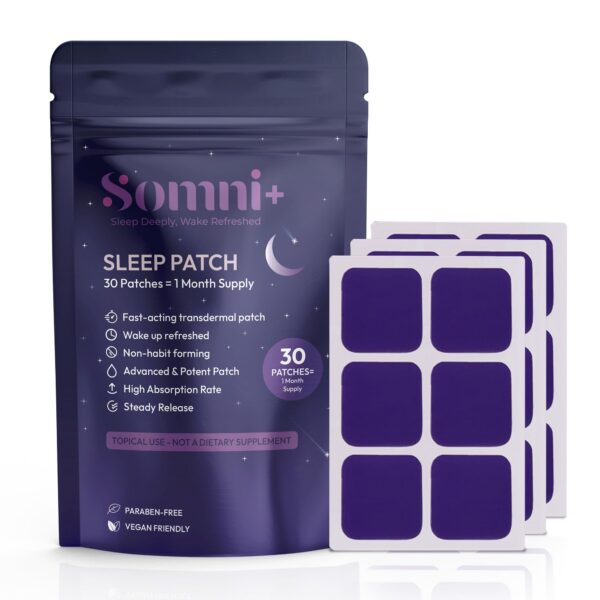 Parche Somni+ para sueño con melatonina y extractos botánicos