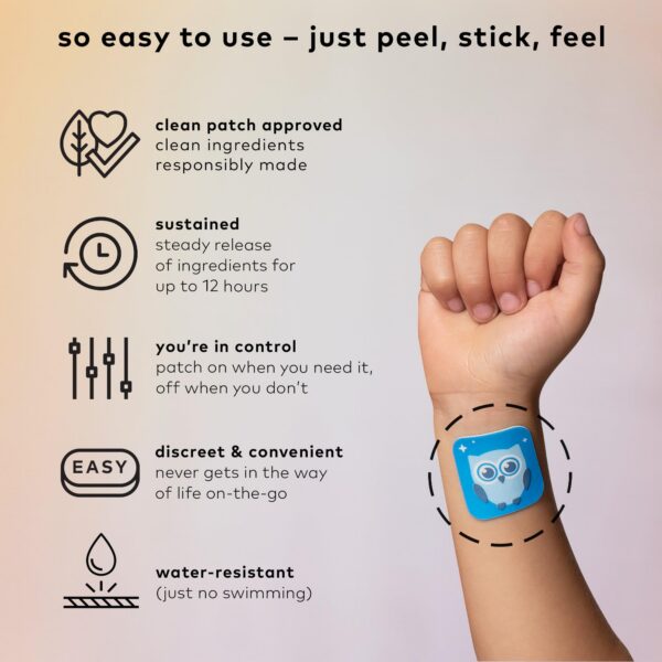 Parche Nite Owl con forma de búho diseño para niños sueño natural