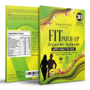 Parches Diamond Hills Fit Patch-Up con vitamina B12 paquete frontal