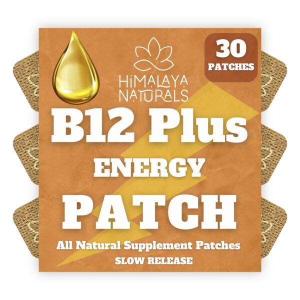 Parches de energía B12 Plus Himalaya Naturals empaque frontal