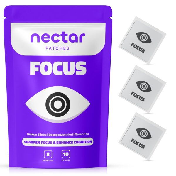 Parches de enfoque Nectar con Bacopa y Te Verde paquete de 10