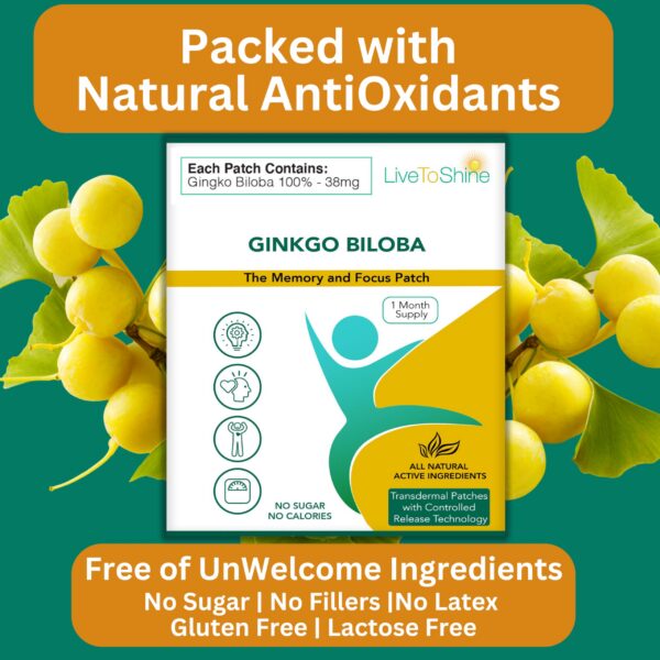 Parches Ginkgo Biloba para uso mensual en mujeres y hombres
