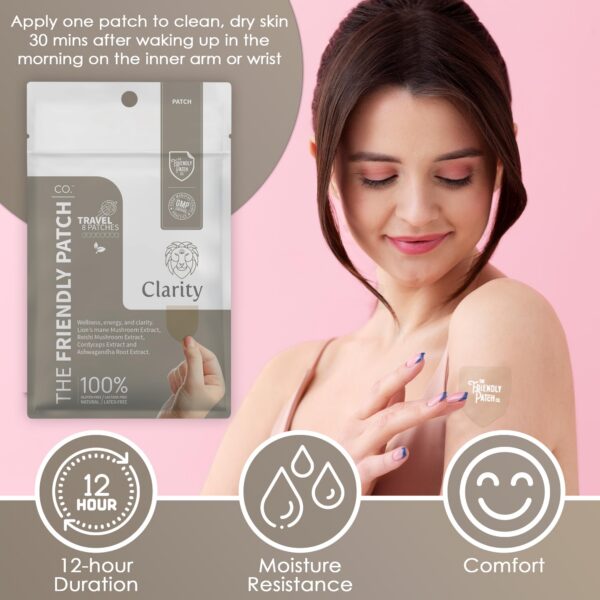 Parches hipoalergénicos transparentes con cordyceps