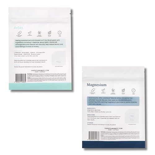 Parches transdérmicos magnesio y relajación The Patch Remedy