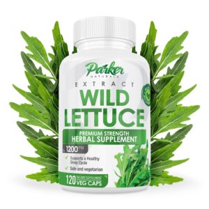Parker Naturals cápsulas lechuga silvestre suplemento sueño 1200mg