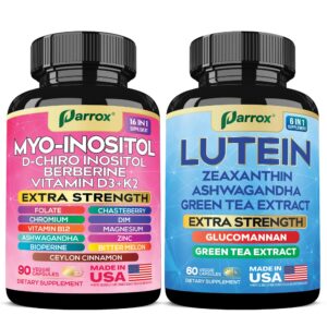 Version 1.0.0 Frente del bundle Parrox Myo-Inositol y Luteína