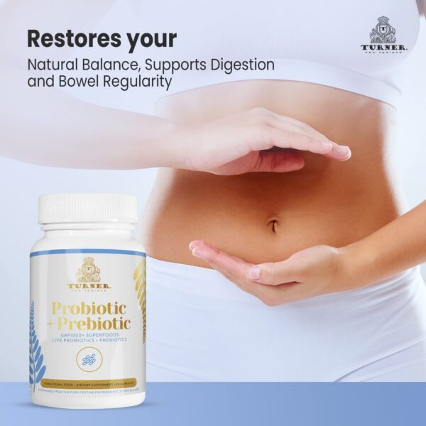 Version 1.0.0 Parte inferior de la caja suplemento probióticos TURNER