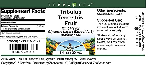 Parte trasera envase extracto Tribulus Terrestris TerraVita