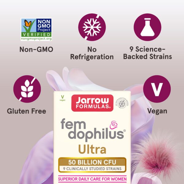 Parte trasera del producto Jarrow Fem-Dophilus