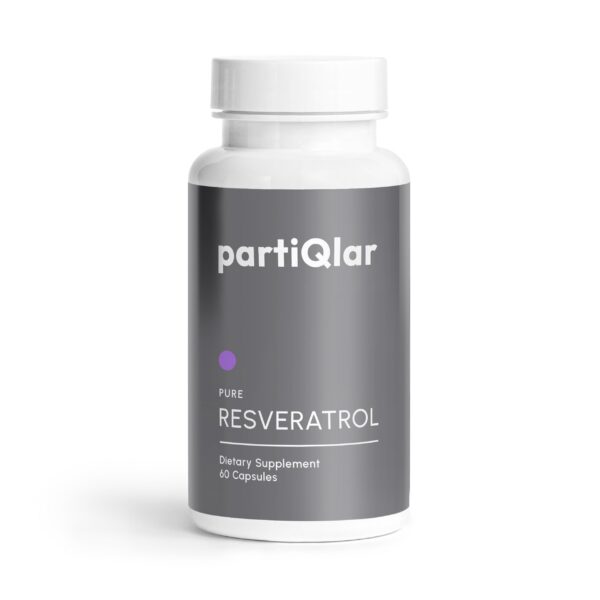 Frasco de partiQlar resveratrol trans