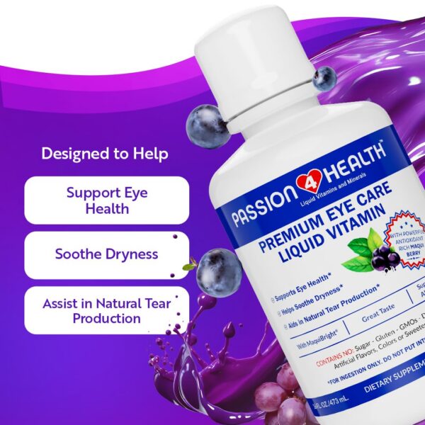 Version 1.0.0 Frasco líquido para ojos Passion 4 Health Eye Vitamins