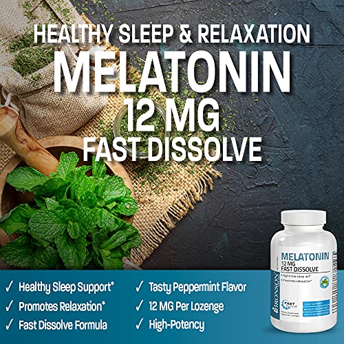 Pastilla de melatonina Bronson 12 mg para dormir mejor