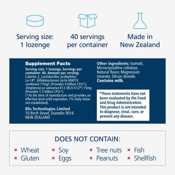 Pastillas BLIS UltraBLIS para inmunidad y salud oral