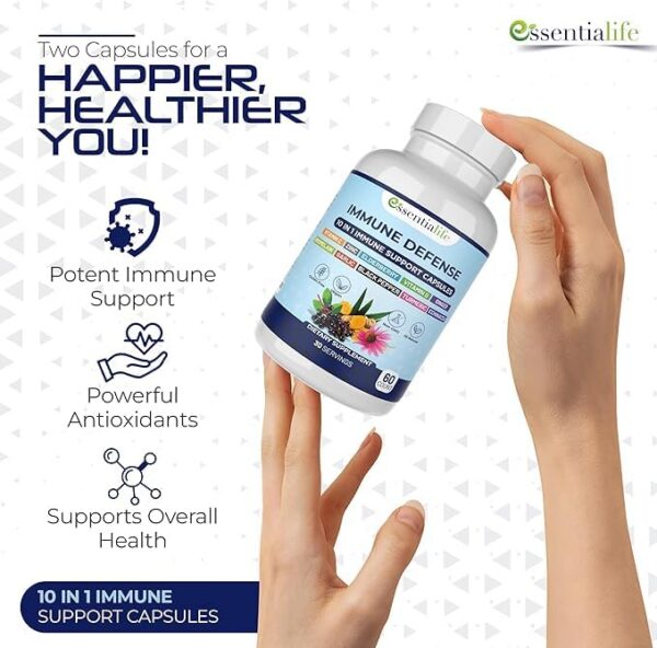 Pastillas cápsulas suplemento Essentialife para sistema inmune