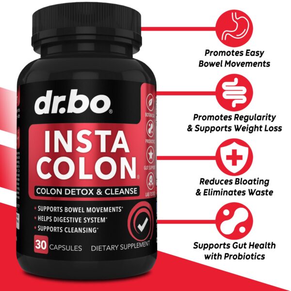Cápsulas de pastillas detox para colon Dr. Bo