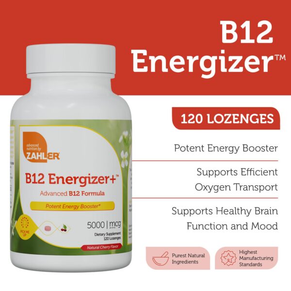 Pastillas disolubles sabor cereza vitamina B12 Zahler Energizer+