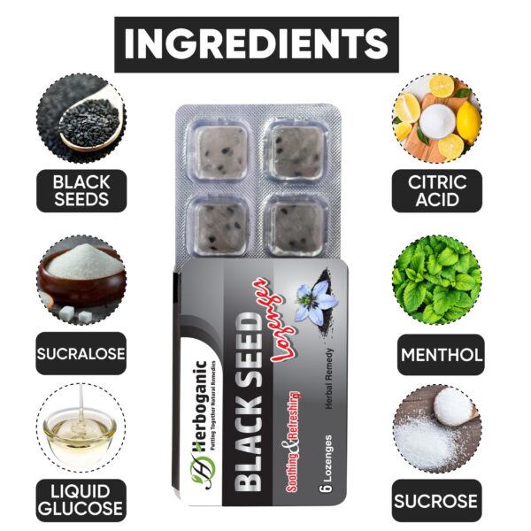 Pastillas HERBOGANIC semilla negra vista lateral