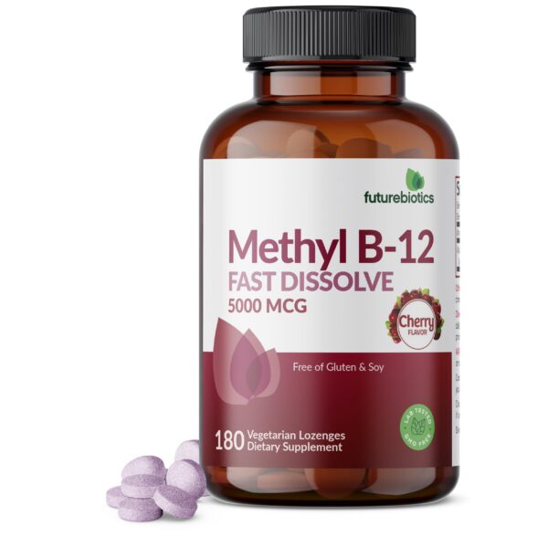 Pastillas de Methyl B12 5000mcg sabor cereza de Futurebiotics