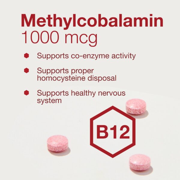 Pastillas de Metil B12 para salud cerebral y nerviosa