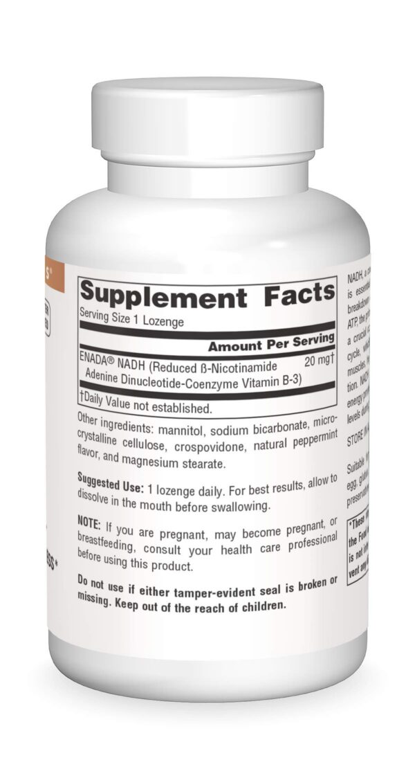 Pastillas de NADH Source Naturals para energía y metabolismo
