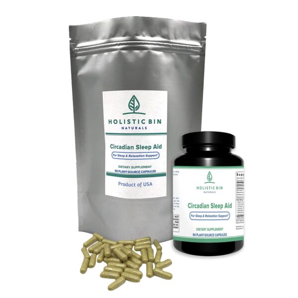 Pastillas naturales para dormir Holistic Bin con L-teanina