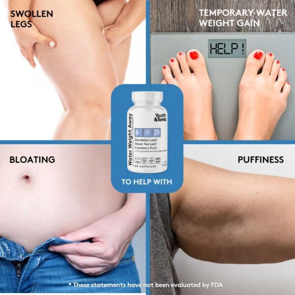 Pastillas para piernas y pies hinchados Youth & Tonic Water Weight Away