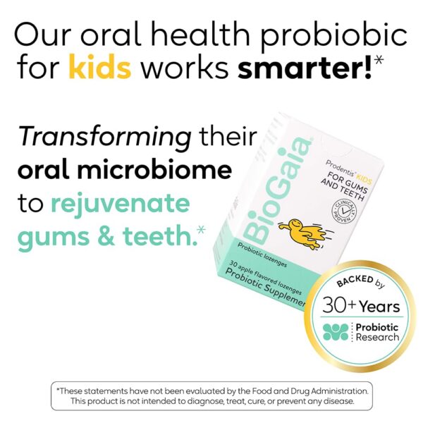 Pastillas de probióticos dentales BioGaia para niños