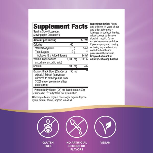 Pastillas de saúco Nature's Way sabor cereza silvestre