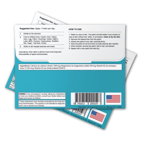 Parche PatchAid D3 Calcio uso recomendado 8 horas