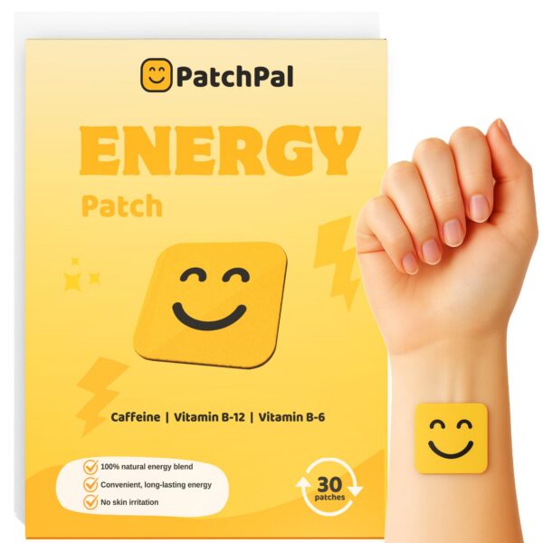 PatchPal parches cafeina B12 frontal