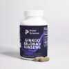 Etiqueta del suplemento Patel Science Ginkgo Biloba y Ginseng
