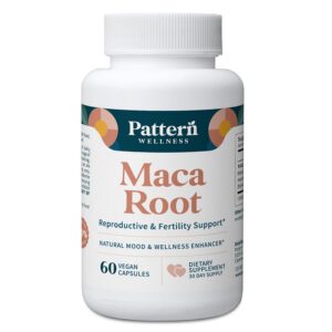 Version 1.0.0 Frente del frasco Pattern Wellness Maca