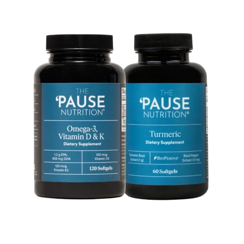 Frente del paquete The Pause Life Omega-3 D y K y cúrcuma