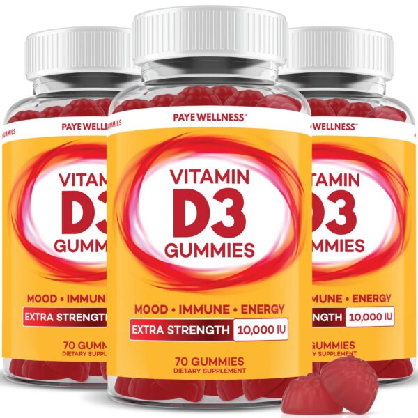 Gomitas vitamina d3 PAYÉ para huesos y sistema inmune en presentación 210 unidades