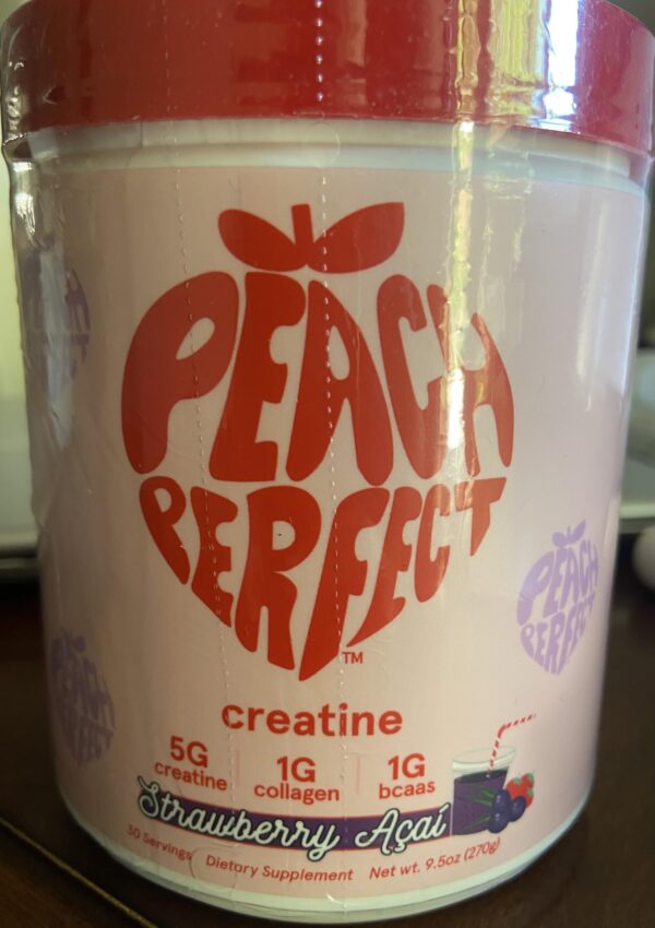 Etiqueta frontal del frasco Peach Perfect