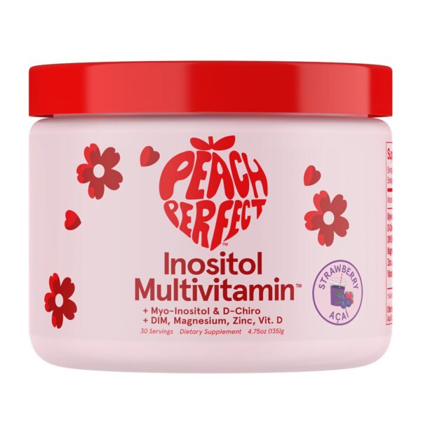 Frente del envase Peach Perfect Inositol Powder