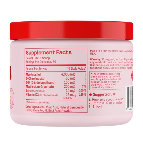 Frasco de polvo con etiqueta