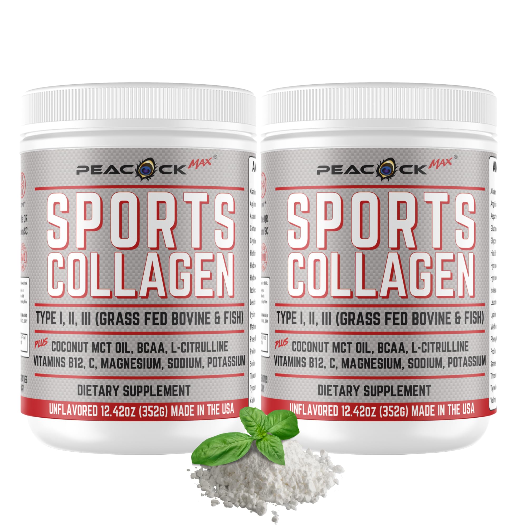 Peacock Max Collagen Powder with BCAA