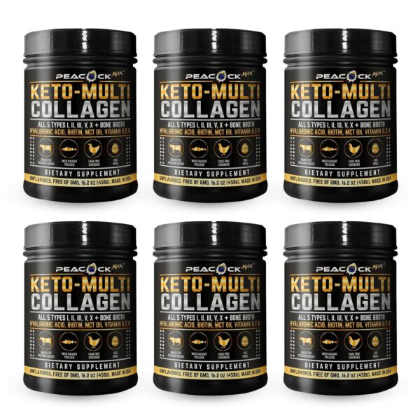 Frente del envase Peacock Max Multi Collagen Protein Powder